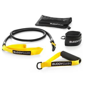 250912-elastique-de-resistance-avec-lame-et-poignees-interchangables-cordes-buddyswim-ulimate-dryland-light-jaune-noir-light