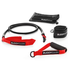 250914-elastique-de-resistance-avec-lame-et-poignees-interchangables-cordes-buddyswim-ulimate-dryland-heavy-rouge-noir-heavy