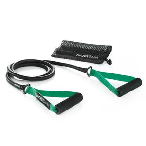 250921-elastique-de-resistance-avec-lame-et-poignees-interchangables-cordes-buddyswim-classic-dryland-x-light-vert-noir-x-light