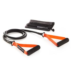 250923-elastique-de-resistance-avec-lame-et-poignees-interchangables-cordes-buddyswim-classic-dryland-medium-orange-noir-medium