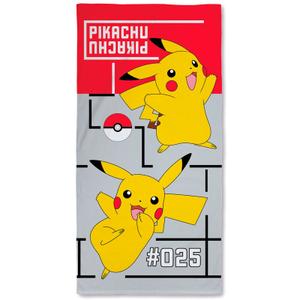 5904209601561-serviette-de-plage-en-coton-nintendo-pokemon-pikachu-gris-rouge-140x70-cm