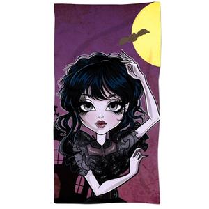 8435631339144-serviette-de-bain-cotton-femme-ociostock-gothic-girl-purple-70x140-cm