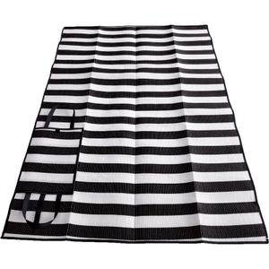a1700783-natte-de-plage-polypropylene-pliable-wdk-partner-noir-blanc-150x1x200-cm